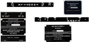 MILITARY Nameplates,<br>Labels & Decals