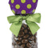 Aubergine/Pistachio Dots - Deluxe Candy Bag - 2 x 1-7/8 x 9-1/2"