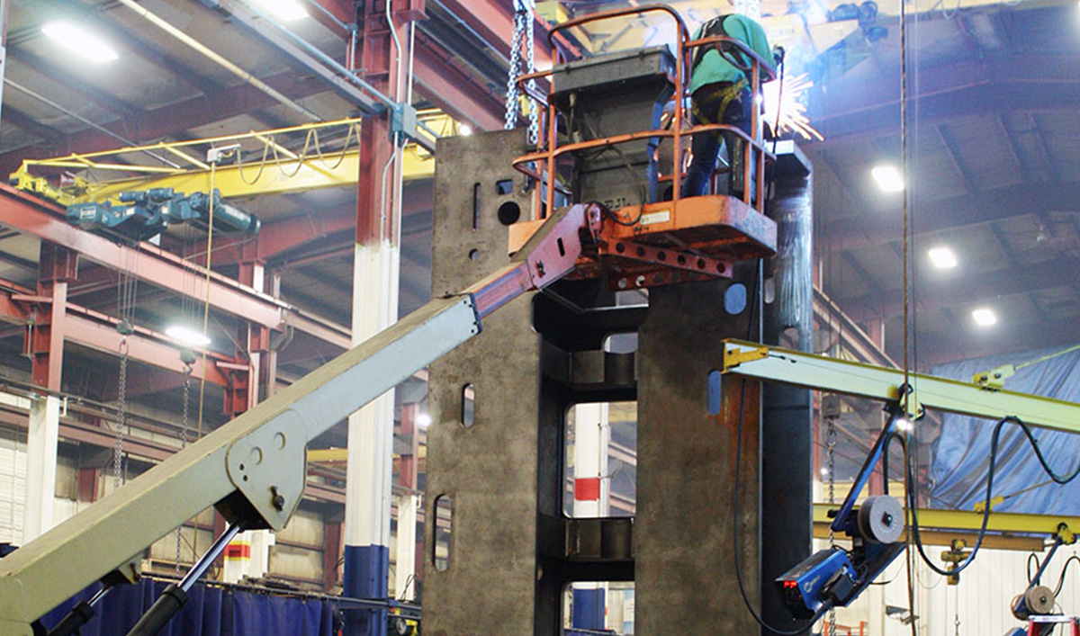 Custom Welding on Machine Column