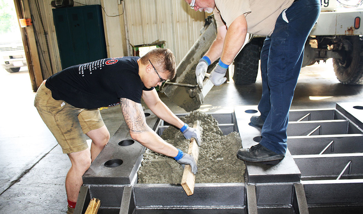 Custom CNC Machine with Concrete